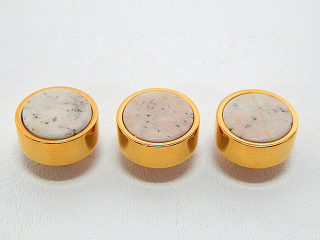 Botões c/ Pedra Mineral Lapidada - JC-BG0023 - JC Custom Mouthpieces